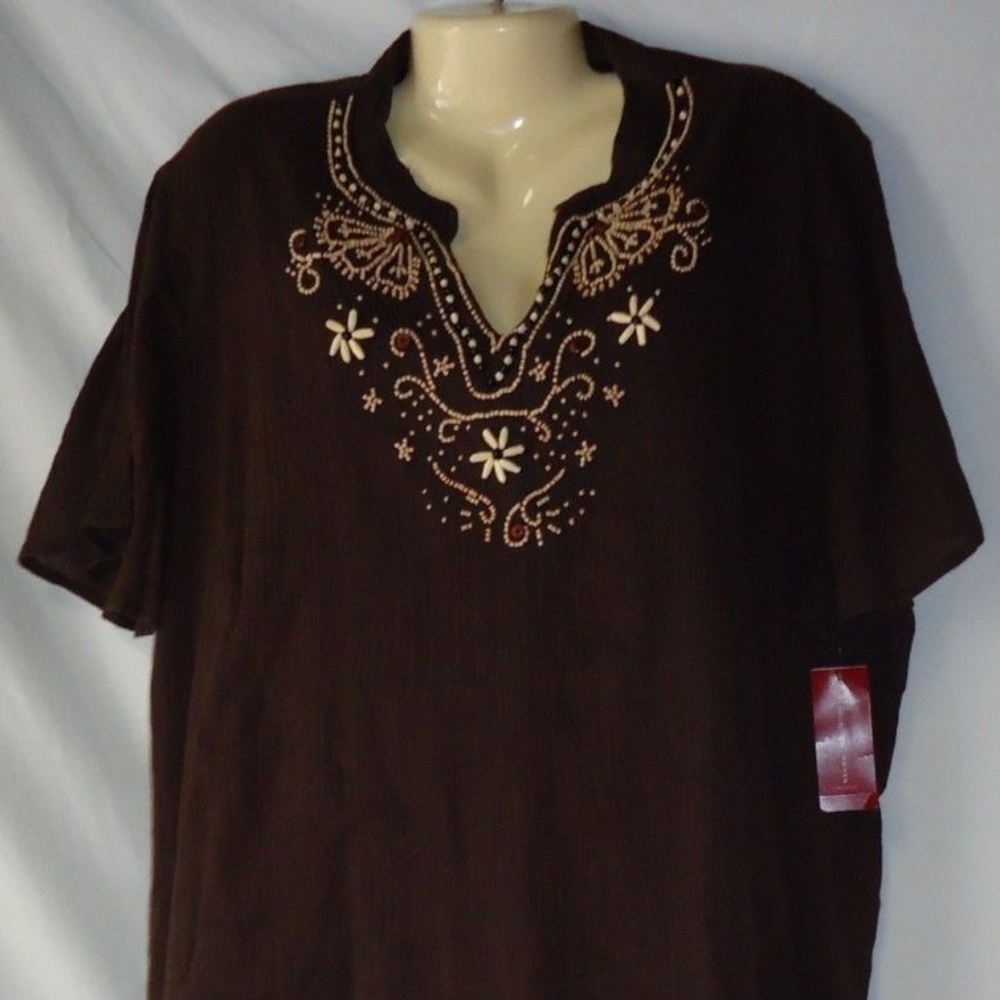 Women's JM Collection NWT Brown Top Size 22W